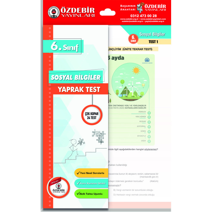 ÖZDEBİR YAYINLARI 6. S. YAPRAK TEST SOSYAL BİL.