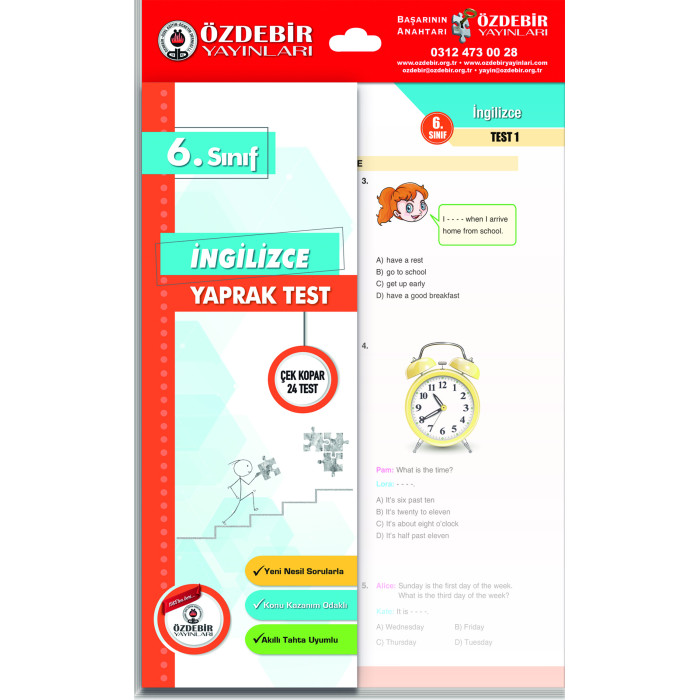 ÖZDEBİR YAYINLARI 6. S. YAPRAK TEST İNGİLİZCE