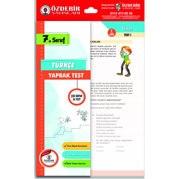 ÖZDEBİR YAYINLARI 7. S. YAPRAK TEST TÜRKÇE