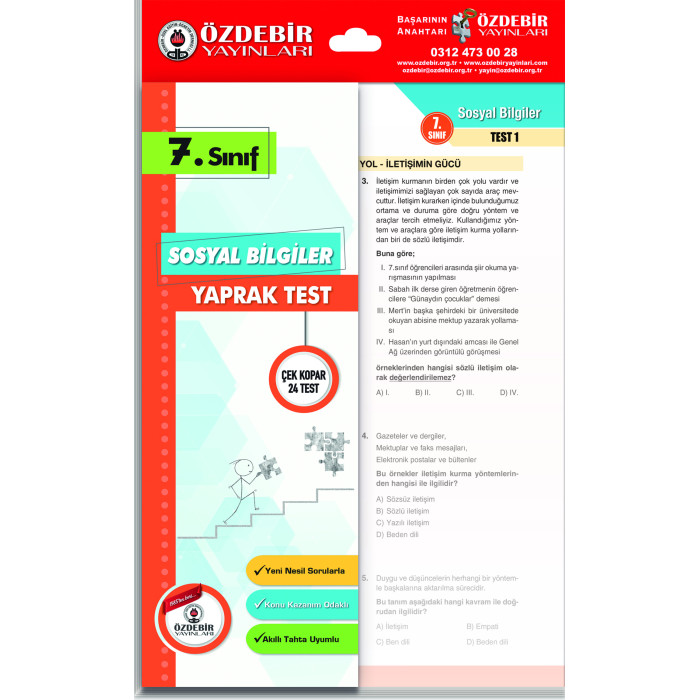 ÖZDEBİR YAYINLARI 7. S. YAPRAK TEST SOSYAL BİL.