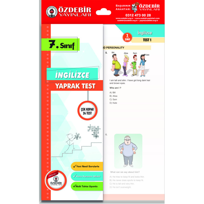 ÖZDEBİR YAYINLARI 7. S. YAPRAK TEST İNGİLİZCE