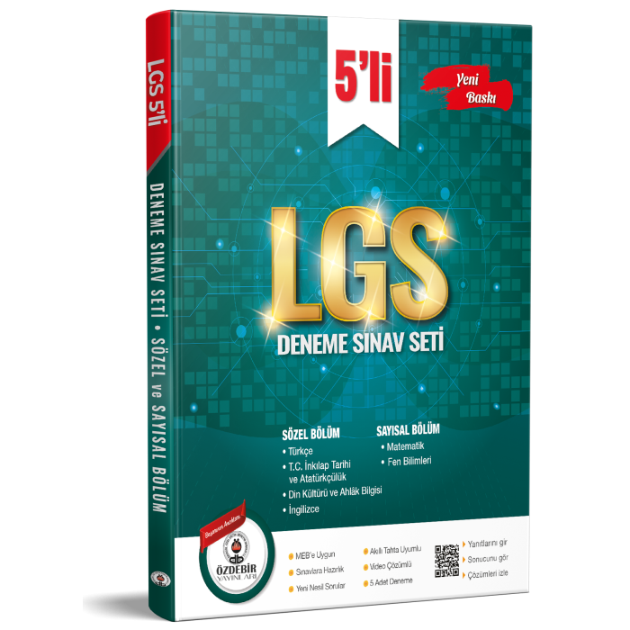 ÖZDEBİR YAYINLARI LGS 5.Lİ DENEME SINAV SETİ **YENİ