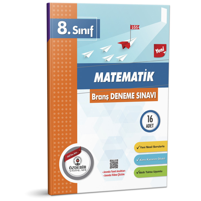 ÖZDEBİR YAYINLARI 8.SINIF MATEMATİK BRANŞ DENEME SINAVI (16 ADET)