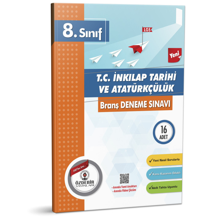 ÖZDEBİR YAYINLARI 8.SINIF T.C.İNK.TAR. VE ATATÜRKÇÜLÜK BRANŞ DENEME S. (16 ADET)