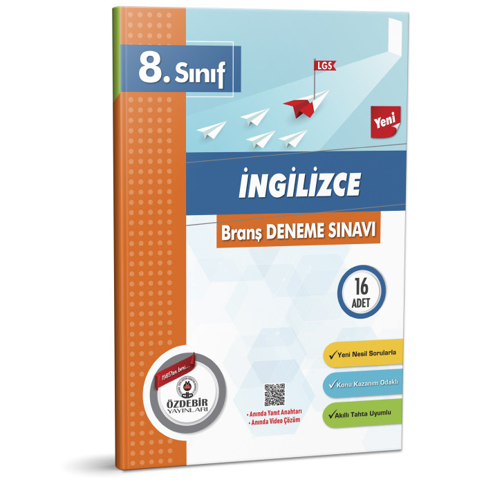 ÖZDEBİR YAYINLARI 8.SINIF İNGİLİZCE BRANŞ DENEME SINAVI (16 ADET)