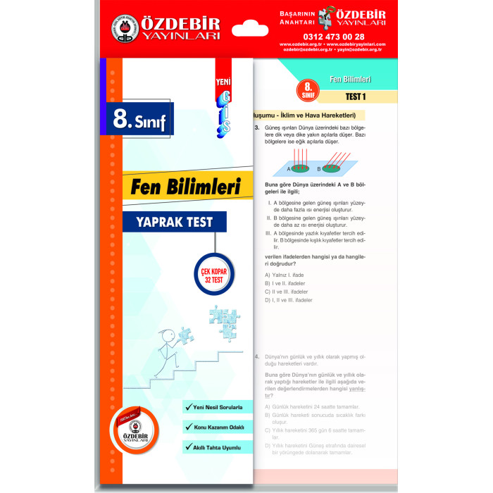 ÖZDEBİR YAYINLARI 8. S. YAPRAK TEST FEN BİL.