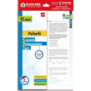 ÖZDEBİR YAYINLARI 11.S. KAZANIM DEĞERLENDİRME YAPRAK TEST FELSEFE