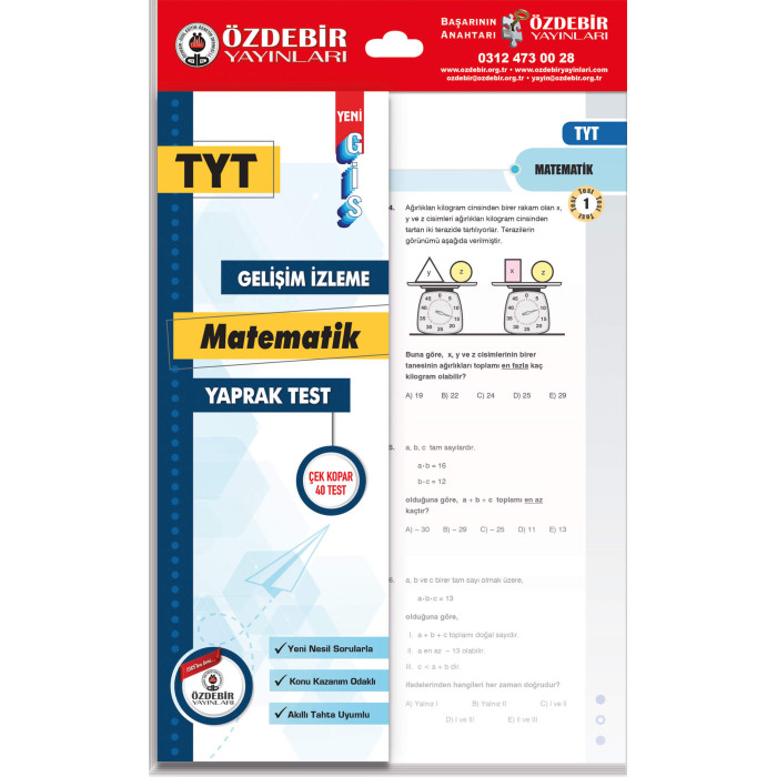 ÖZDEBİR YAYINLAR TYT / MATEMATİK GİS YAPRAK TEST