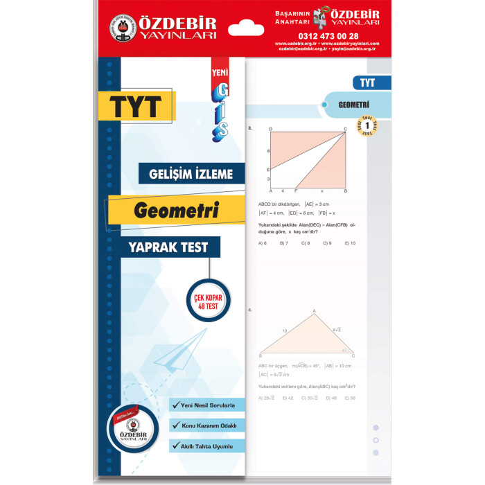 ÖZDEBİR YAYINLARI TYT / GEOMETRİ GİS YAPRAK TEST
