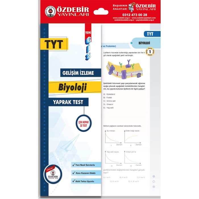 ÖZDEBİR YAYINLARI TYT / BİYOLOJİ GİS YAPRAK TEST
