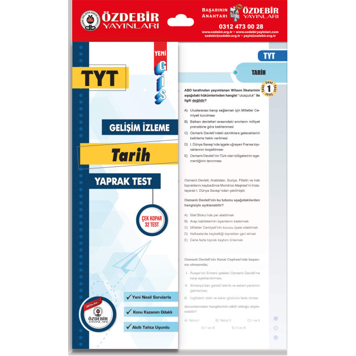 ÖZDEBİR YAYINLARI TYT / TARİH GİS YAPRAK TEST