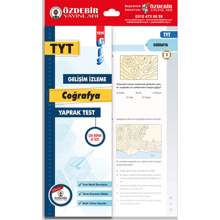 ÖZDEBİR YAYINLARI TYT / COĞRAFYA GİS YAPRAK TEST