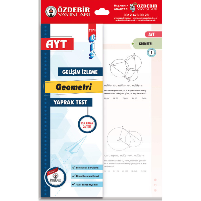 ÖZDEBİR YAYINLARI AYT / GEOMETRİ GİS YAPRAK TEST