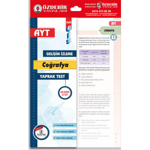 ÖZDEBİR YAYINLARI AYT / COĞRAFYA GİS YAPRAK TEST