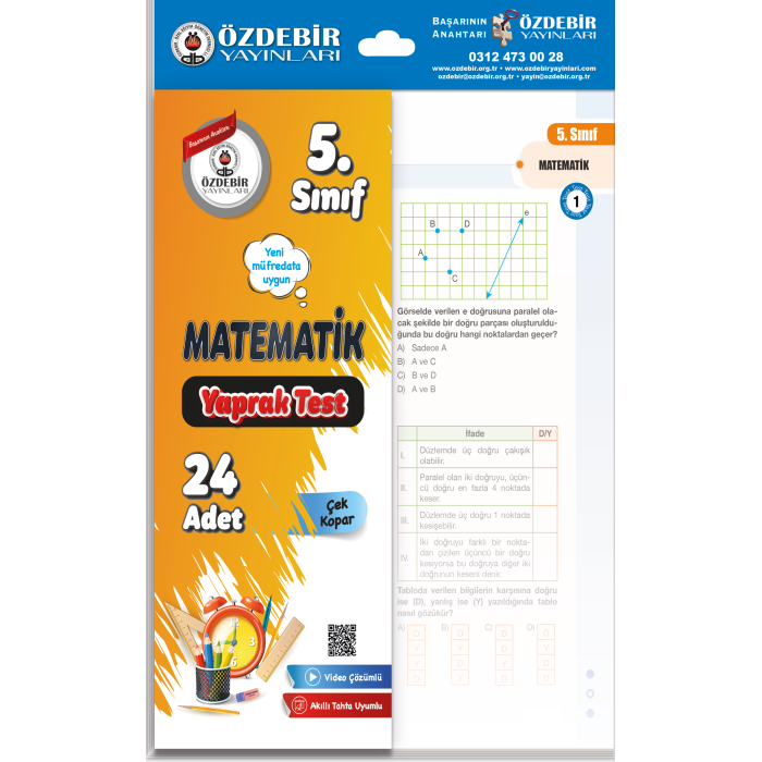 ÖZDEBİR YAYINLARI 5. S. YAPRAK TEST MATEMATİK KİTABI