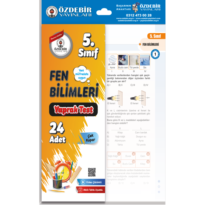 ÖZDEBİR YAYINLARI 5. S. YAPRAK TEST FEN BİLİMLERİ KİTABI