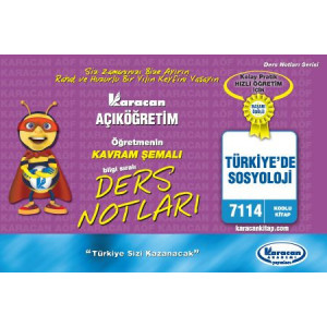 (7114 Kodlu kitap)* Türkiye'de Sosyoloji* Kavram şemalı ders notları